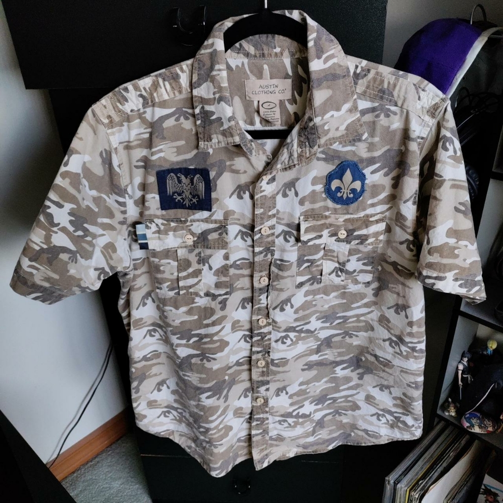 camo button up